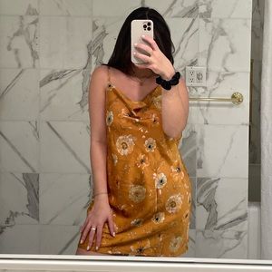 Silk floral print minidress